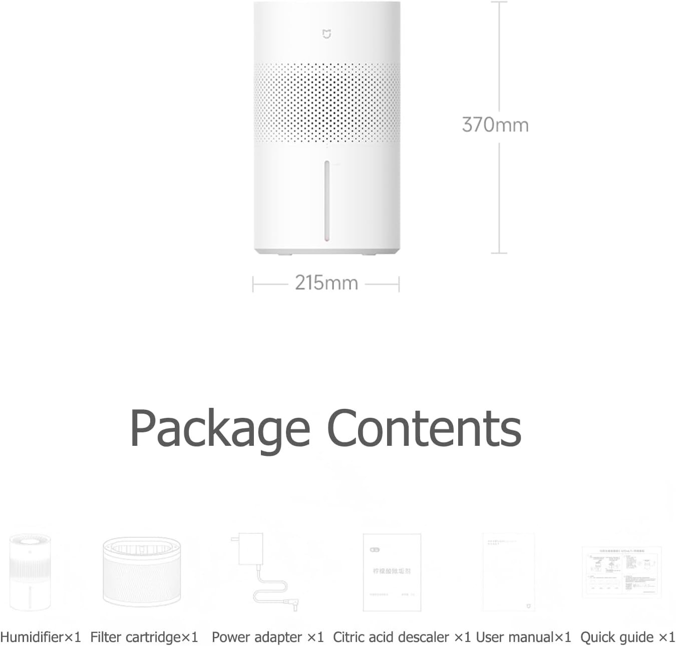New MIJIA Smart Evaporative Humidifier for Bedroom, 400mL/h No White Dust for Sensitive Individuals & Kids, Constant Humidity Control, Ultra Quiet Sleep Mode, Easy Clean Tank for Bedroom, Kids Room