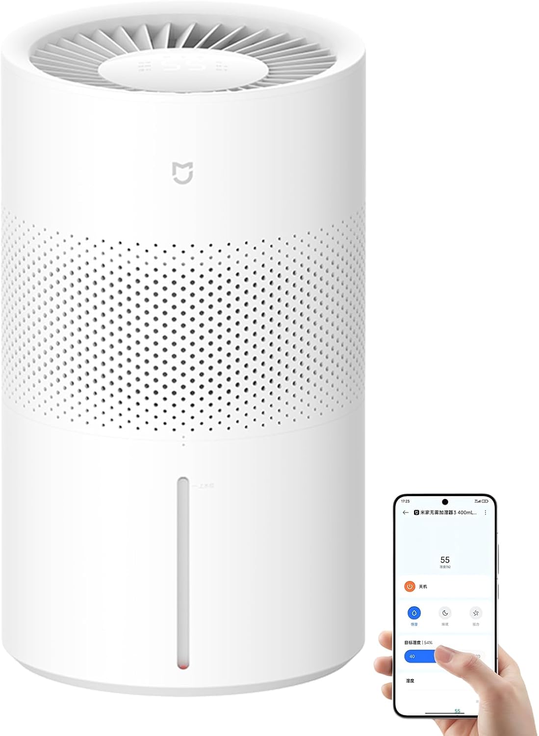 New MIJIA Smart Evaporative Humidifier for Bedroom, 400mL/h No White Dust for Sensitive Individuals & Kids, Constant Humidity Control, Ultra Quiet Sleep Mode, Easy Clean Tank for Bedroom, Kids Room